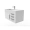 Castello Usa Amazon 36" Wall Mounted White Vanity With White Top And Brushed Nickel Handles CB-MC-36W-BN-2056L-WH - alternate 5
